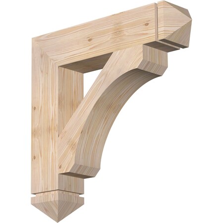 Ekena Millwork Legacy Arts & Crafts Smooth Bracket, Douglas Fir, 5 1/2"W x 28"D x 28"H BKT06X28X28LEC03SDF